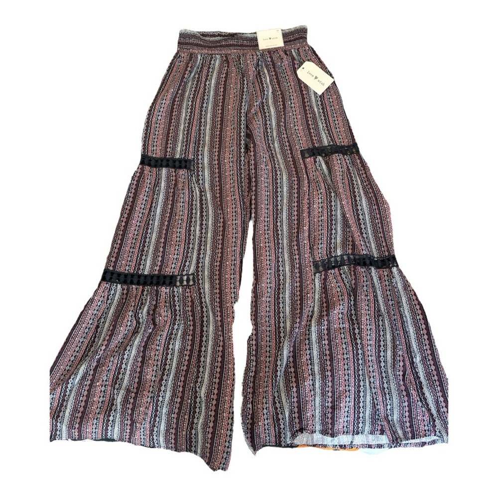 NWT🦋Love Wish Tiered Palazzo Pants Large